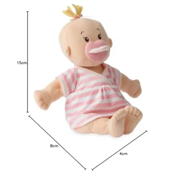 Manhattan Toy Baby Stella Soft First Baby Doll for Ages 1 Year and Up, 15", Peach