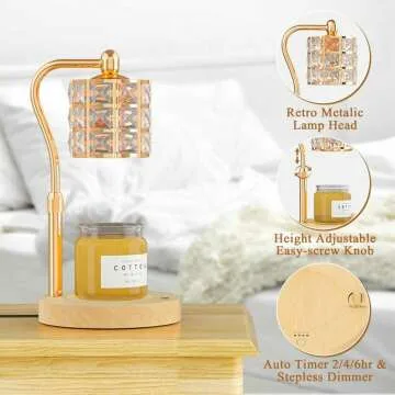 WOLDFY Candle Warmer Lamp with Timer & Bulbs