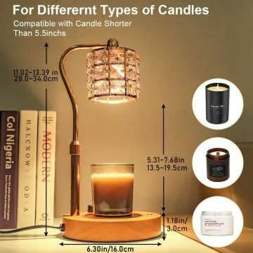 WOLDFY Candle Warmer Lamp with Timer & Bulbs