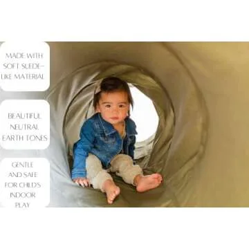 Lyla & Sage Play Co - Kids Play Tunnel - 6ft Pop Up Crawl Tunnel for Toddlers Babies - Collapsible Tunnel Toy Gift for Boy and Girl - Play Tunnel Tent Indoor & Outdoor (Canyon/Peach)