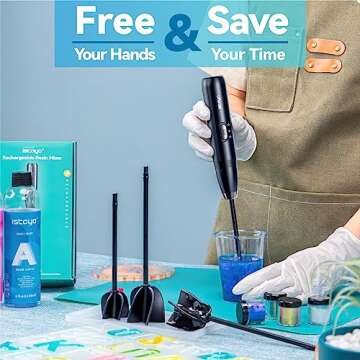 ISTOYO Rechargeable Resin Mixer, Epoxy Mixer for Saving Your Wrist, Epoxy Resin Mixer, Resin Stirrer...