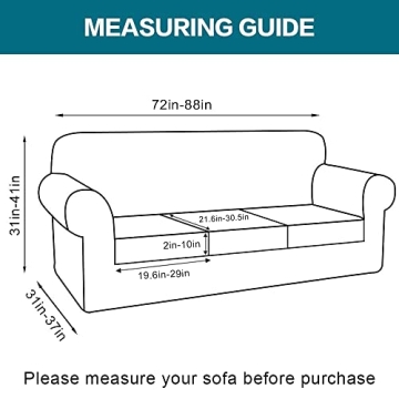 Turquoize 4 Piece Couch Cover - Stylish and Washable