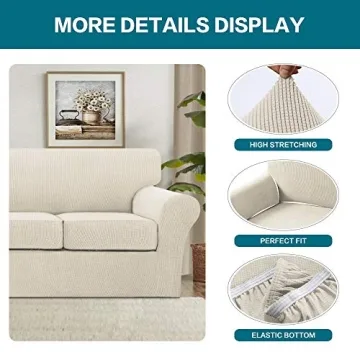 Turquoize 4 Piece Couch Cover - Stylish and Washable