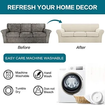 Turquoize 4 Piece Couch Cover - Stylish and Washable