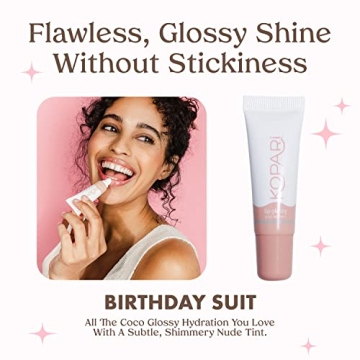 Kopari Coconut Lip Glossy Nude Tint Vegan Hydrating Lip Oil