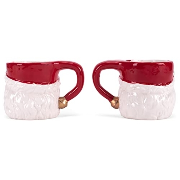 Charming Retro Santa Claus Mini Mug Set for Holidays