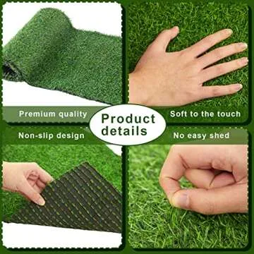 Artificial Grass Table Runners Grass Runner for Table Synthetic Grass Table Runner Glass Table Top Decoration for Wedding Birthday Party Banquet Baby Shower Home (14 x 48 Inch)