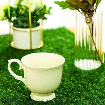 Artificial Grass Table Runners Grass Runner for Table Synthetic Grass Table Runner Glass Table Top Decoration for Wedding Birthday Party Banquet Baby Shower Home (14 x 48 Inch)