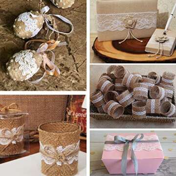 Beige Cotton Lace Trim Crochet Lace Ribbon Edge Scallop Lace Assorted Vintage Lace Fabric Trim for Handmade DIY Crafts Sewing Decorations Home Furnishing Lace Accessories, 7 Types, 5 Yards Each Roll