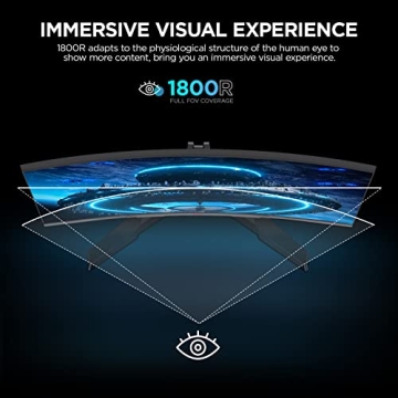 KOORUI 24 Inch Curved 165Hz Gaming Monitor FHD