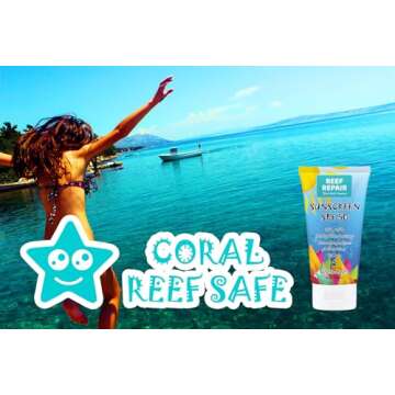 Reef Safe Sunscreen SPF 50 (2 Pack) - Natural, Travel Size, Water Resistant, Moisturizing, Broad Spectrum UVA/UVB Coral Friendly Mineral Suncream from Reef Repair (2 x 1.7 fl.Oz)