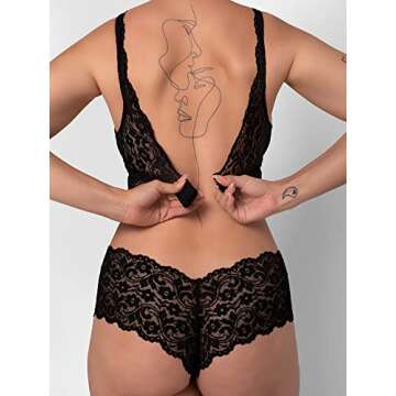 Smart & Sexy Lace Deep V Neck Wireless Bralette for Women