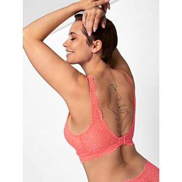 Smart & Sexy Lace Deep V Neck Wireless Bralette for Women