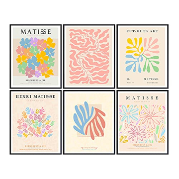Matisse Wall Art & Decor Poster Set - 8x10 Abstract Minimalist Wall Art Prints - Mid Century Modern ...