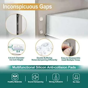 Cabinet Door Bumpers 200 Pack Self Adhesive Clear Pads