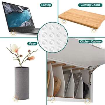 Cabinet Door Bumpers 200 Pack Self Adhesive Clear Pads