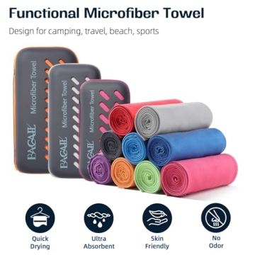 BAGAIL Microfiber Travel Towel Quick Dry Compact Lightweight