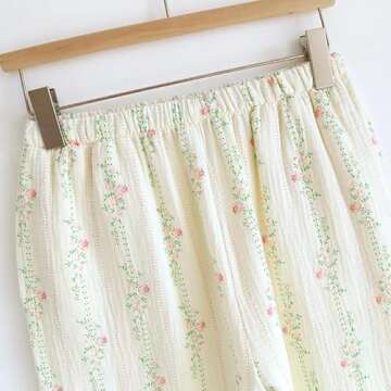 Vhitler Linen Set Coquette Womens Pajamas Set Summer Lounge Sets for Women Old Money Aesthetic (Floral02,S,Small)