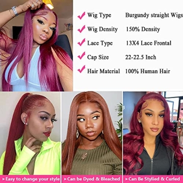 Gorgeous Xeparlo 99J Burgundy Lace Front Wig for All