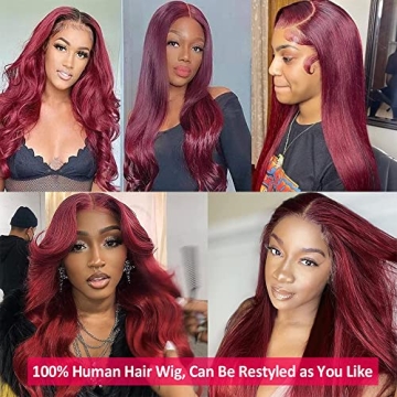 Gorgeous Xeparlo 99J Burgundy Lace Front Wig for All