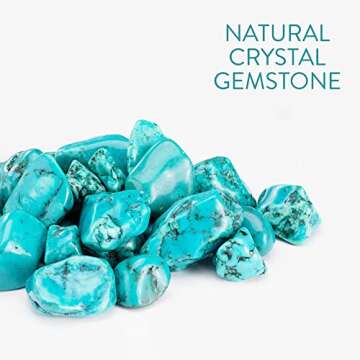 Navaris Crystal Water Bottle with Real Gemstones - 14oz