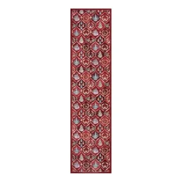Lahome 2x8 Christmas Runner Rug - Soft & Non-Slip Red