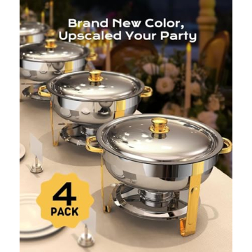 Elegant Stainless Steel Chafing Dishes Set for Buffets