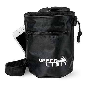 Upper Limit Chalk Bag for Rock Climbing, Weightlifting, Bouldering & Gymnastics - Carabiner Clip - 2...