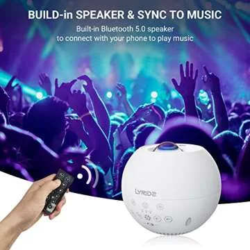 Lyridz Galaxy Projector with Bluetooth Speaker for All Ages
