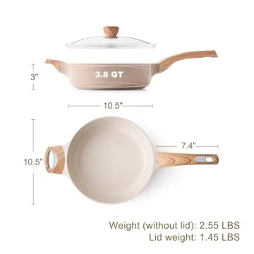 Sensarte Ceramic Nonstick Frying Pan Skillet 10.5 Inch