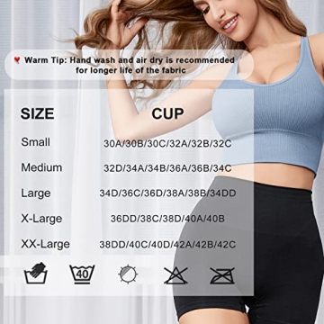 KLVEE Women's Criss Cross Back Sports Bras - 3 Pack