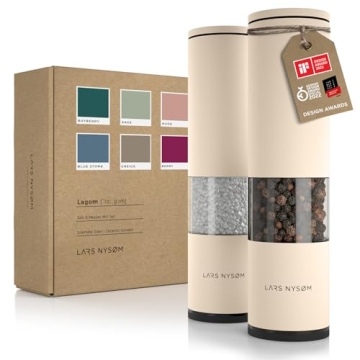 LARS NYSØM Salt & Pepper Grinder Set for Modern Kitchens