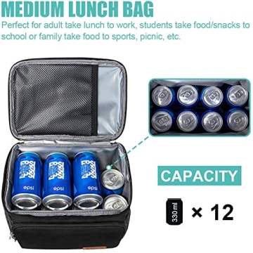 Tiblue Insulated Lunch Bag - Leakproof & Spacious Cooler Bag