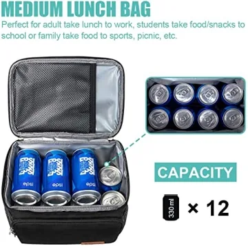 Tiblue Insulated Lunch Bag - Leakproof & Spacious Cooler Bag