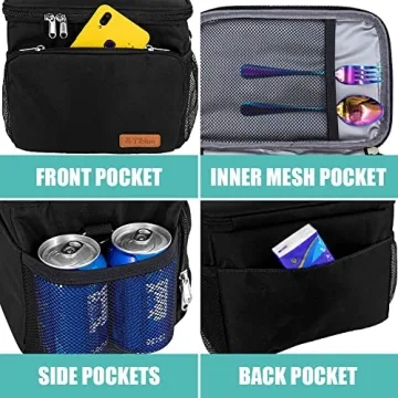 Tiblue Insulated Lunch Bag - Leakproof & Spacious Cooler Bag