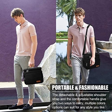 Tiblue Insulated Lunch Bag - Leakproof & Spacious Cooler Bag