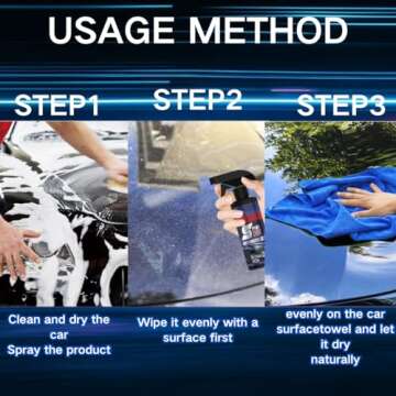 2pcs New Multi-Functional Coating Renewal Agent, 3 in 1 Ceramic Car Coating Spray,High Protection 3 in 1 Spray,Nano Car Scratch Repair Spray, Fast-Acting Coating Spray, Nanotechnology