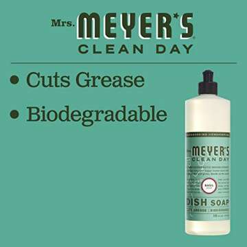 Mrs. Meyer’s Liquid Dish Soap, Basil Scent, Eco-Friendly