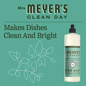 Mrs. Meyer’s Liquid Dish Soap, Basil Scent, Eco-Friendly