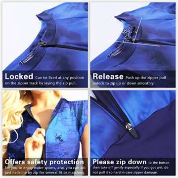 Wolddress Modest One Piece Swimwear with Zipper