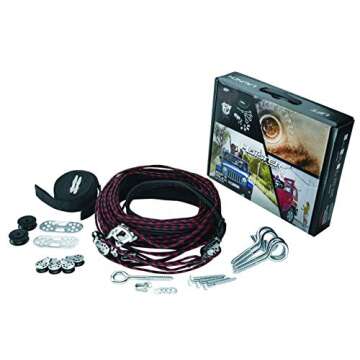 HARKEN - Hardtop Overhead Garage Storage Hoist for Jeep Wrangler and Ford Bronco, Self-Leveling, Safe Anti-Drop System, Easy One-Person Operation, Garage Organization