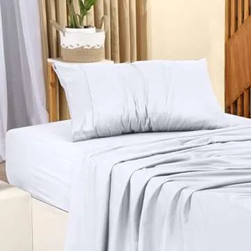 Utopia Bedding Twin Bed Sheets Set - 3 Piece Bedding - Brushed Microfiber - Shrinkage and Fade Resistant - Easy Care (Twin, White)