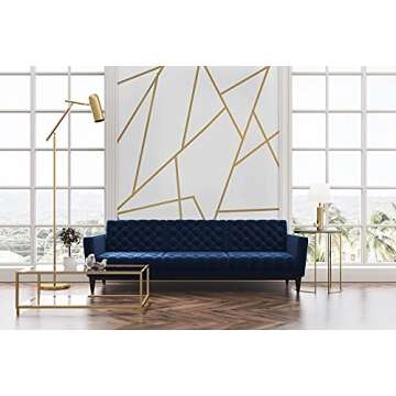 Murwall Gold Wall Decal Peel and Stick | Geometric Line Wall Sticker | Metallic Line Wall Decals