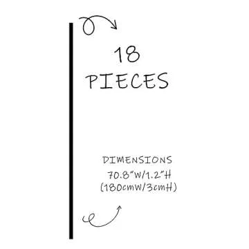 Murwall Gold Wall Decal Peel and Stick | Geometric Line Wall Sticker | Metallic Line Wall Decals