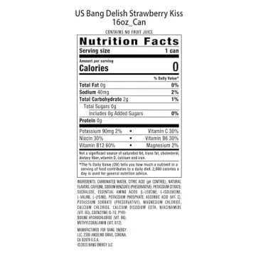 Bang Energy Delish Strawberry Kiss – Sugar-Free Energy Drink