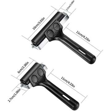 sansheng 2 Pack Brayer Roller 4 and 2.2 Inch for Printmaking