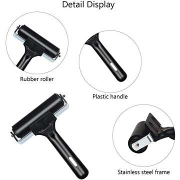 sansheng 2 Pack Brayer Roller 4 and 2.2 Inch for Printmaking