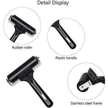 sansheng 2 Pack Brayer Roller 4 and 2.2 Inch for Printmaking