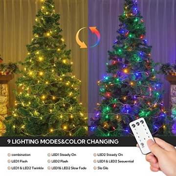 Shinymolly Color Changing Christmas Lights for Indoor Outdoor