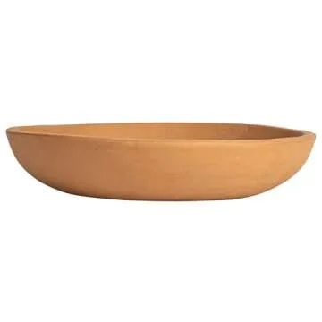 Creative Co-Op Large Orange Terracotta Bowl for Serving and Decor